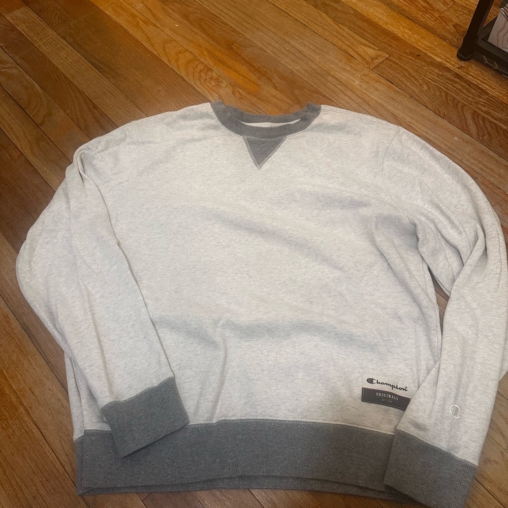Champion Light Gray & Dark Gray Crewneck Sweatshirt
